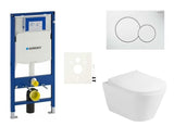 Pakabinami WC komplektas Glacera Ava su montavimo moduliu Geberit Duofix pro montuoti prie priekinės sienelės