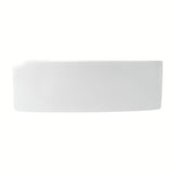 Baltas keraminis kampiniai mažas praustuvas Glacera Bigio 42 x 29,5 cm su anga pro maišytuvui kairėje
