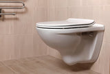 Balta itin plona KLOZETO dangtis Glacera EasySlim33 iš duroplasto su softclose ir EasyLock tvirtinimu