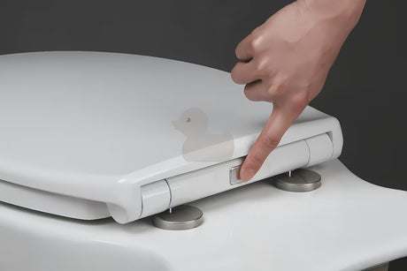 Balta itin plona KLOZETO dangtis Glacera EasySlim33 iš duroplasto su softclose ir EasyLock tvirtinimu