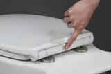 Balta itin plona KLOZETO dangtis Glacera EasySlim44 iš duroplasto su softclose vyriais ir EasyLock tvirtinimu.