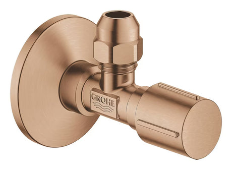 Kampinis ventilis Grohe, paviršius brushed warm sunset, su metaline rankenėle ir metaline rozete