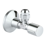 Kampinis ventilis Grohe Chrome pro montuoti ant sienos, su metaline rankenėle ir rozete