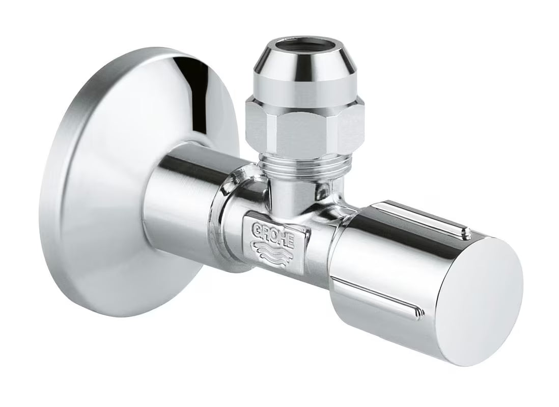 Grohe kampinis ventilis su dangteliu chromo spalvos pro su sienine jungtimi DN 15