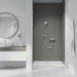 Rankinis dušas Grohe Rainshower 130 SmartActive, spalva supersteel, su trimis srovės režimais