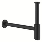 Praustuvo sifonas Grohe Phantom Black su didele užmaunama rozete