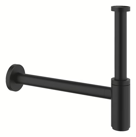 Praustuvo sifonas Grohe Phantom Black su didele užmaunama rozete