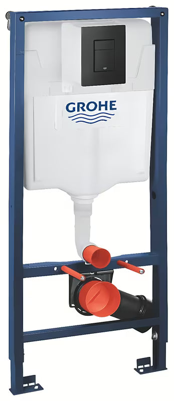 Montavimo komplektas Grohe Rapid SL pro pakabinamas KLOZETAS su potinkiniu bakeliu GD 2 ir mygtuku Even phantom black