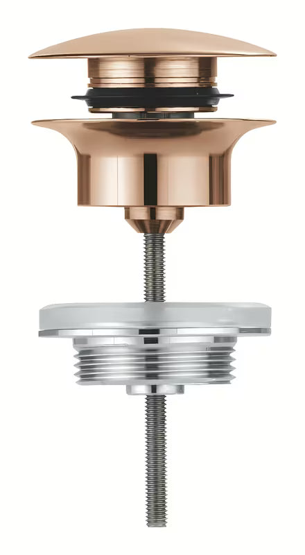 Grohe praustuvo dugno vožtuvas praustuvui  su spragtelėjimu užsidarančiu dangteliu, brushed warm sunset apdailos.