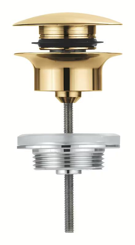 Grohe praustuvo dugno vožtuvas su užspaudžiamu uždaromu dangteliu, apdaila Cool Sunrise brushed
