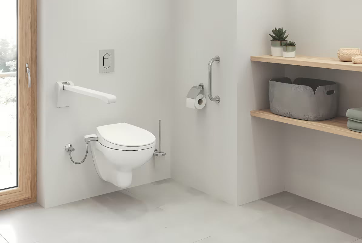Chromuotas nuleidimo valdymo mygtukas Grohe Arena Cosmopolitan S pro potinkiniai bakeliai