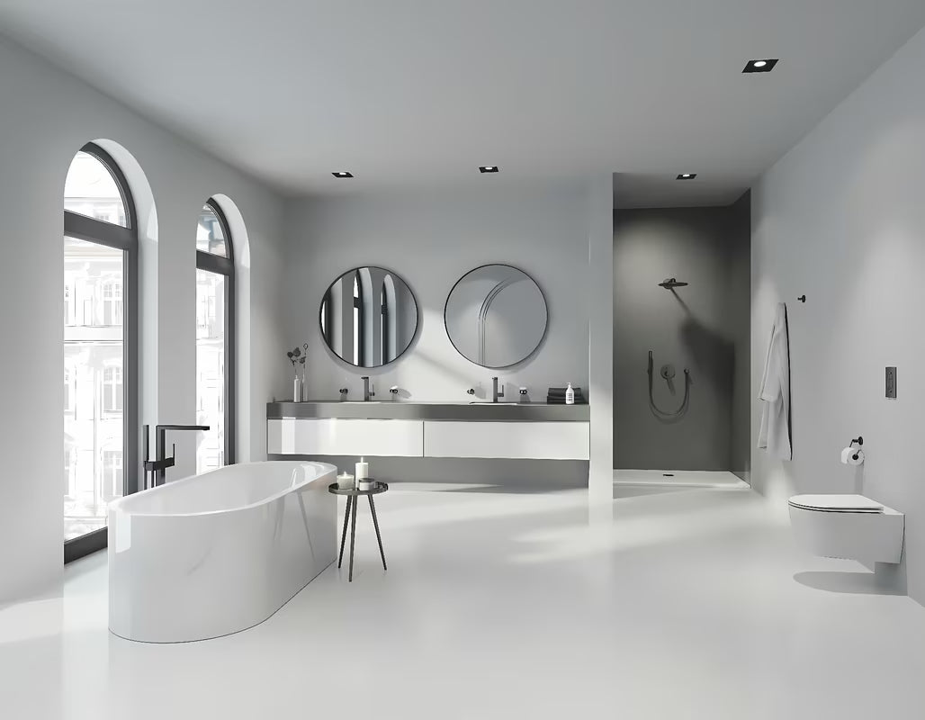 Nuleidimo mygtukas Grohe Arena Cosmopolitan S šukuoto Hard Graphite spalvos pro potinkiniai bakeliai