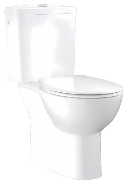 PASTATOMAS klozetas Grohe Bau Ceramic, Alpine White spalvos, su berėmiu Rimless dubeniu ir sėdyne softclose