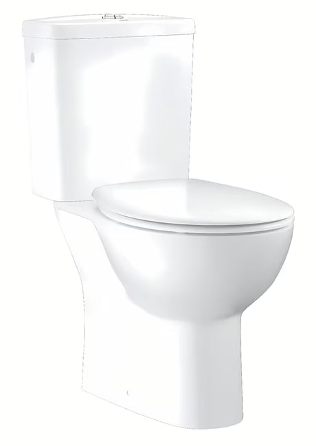 Grohe Bau Ceramic PASTATOMAS klozetas, Alpine White spalvos, su bakeliu ir sėdyne softclose