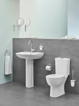 Pakabinamas praustuvas Grohe Bau Ceramic 65 baltos spalvos su persipylimu ir anga pro maišytuvui