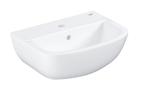 Pakabinami mažas praustuvas Grohe Bau Ceramic 45 453 × 354 mm, alpine white spalvos, su persipylimu