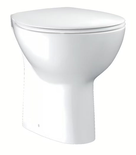 Stovintis pastatomas KLOZETAS Grohe Bau Ceramic Rimless, alpine white spalvos, su apatiniu nuotaku