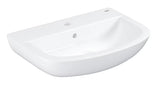 Pakabinamas praustuvas Grohe Bau Ceramic 55 baltos spalvos Alpine White su anga pro maišytuvui ir persipylimu