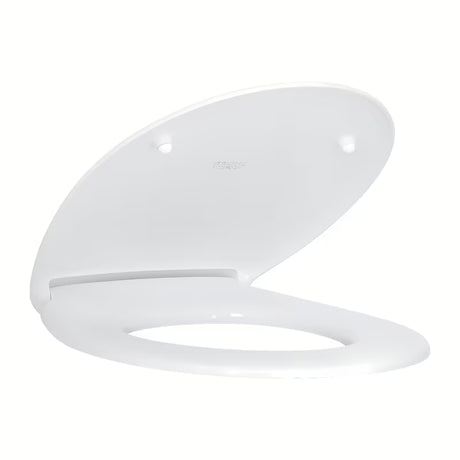 Baltas KLOZETO dangtis Grohe Bau Ceramic su dangčiu, softclose lėtu nusileidimu ir greitu nuėmimu pro lengvam valymui.