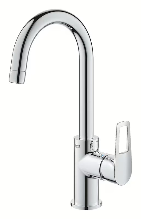 Grohe bauloop aukšta svirtinis praustuvo maišytuvas chromo spalvos su praustuvo dugno vožtuvas.