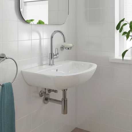 Grohe bauloop aukšta svirtinis praustuvo maišytuvas chromo spalvos su praustuvo dugno vožtuvas.