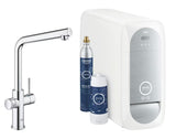 Chromuotas virtuvinis maišytuvas Grohe Blue Home Duo pro filtruotam, atšaldytam ir gazuotam vandeniui