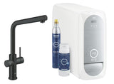 Grohe Blue Home Duo virtuvinis maišytuvas su vandens filtravimu ir aušinimu, velvet black apdaila