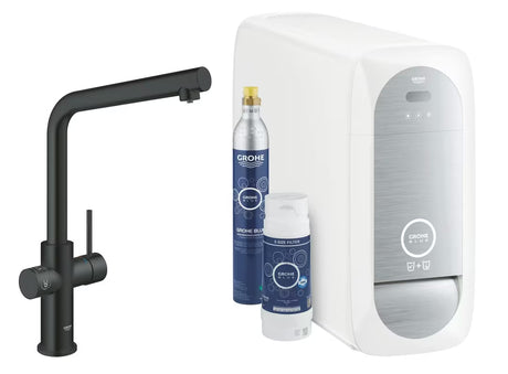 Grohe Blue Home Duo virtuvinis maišytuvas su vandens filtravimu ir aušinimu, velvet black apdaila