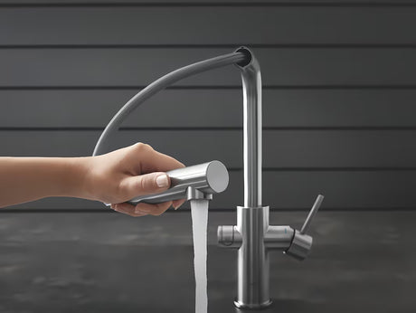 Grohe Blue Home virtuvinis maišytuvas supersteel su filtravimo funkcija ir pro gazuoto vandens aušintuvu