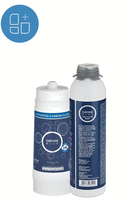 Aktyvintos anglies filtras Grohe Blue pro sistemoms Grohe Blue, skirtas vietovėms, kur vanduo minkštas – mažiau nei 9° dKH.