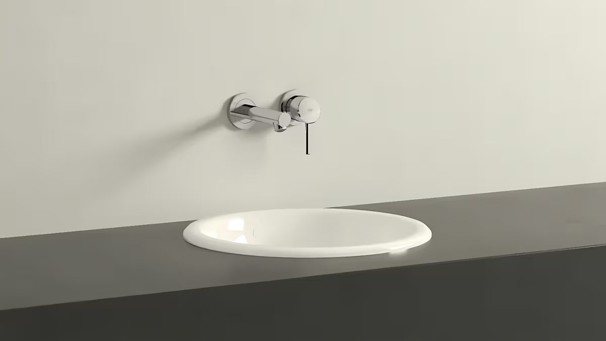 Potinkinė praustuvo maišytuvas Grohe Concetto New, chromo spalvos, pro montuojamas ant sienos