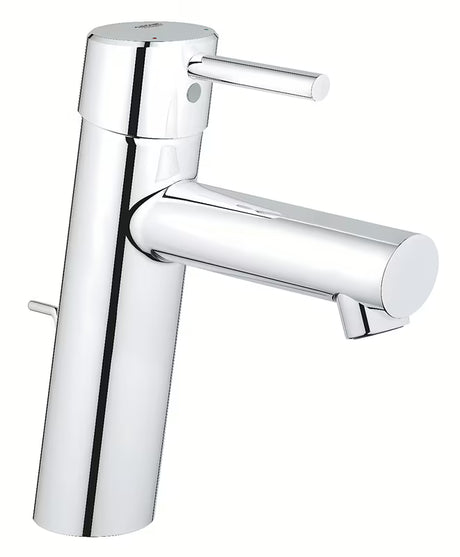 Chromuotas praustuvo maišytuvas Grohe Concetto New su svirtiniu valdymu ir nuotako komplektu