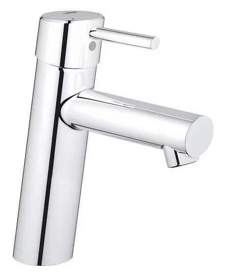 Chromuotas praustuvo maišytuvas Grohe Concetto New M dydžio be praustuvo dugno vožtuvas su svirtiniu valdymu