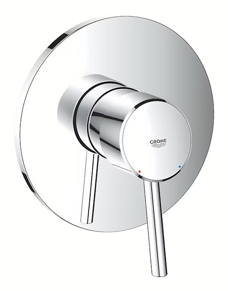 Potinkinė svirtinis dušo maišytuvas Grohe Concetto New chromo spalvos, su minimalistiniu skydeliu