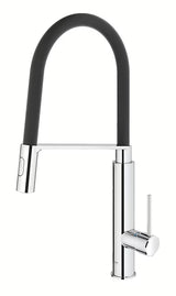 Chromuotas virtuvinis maišytuvas Grohe Concetto New su aukštu pasukamu snapu ir ištraukiama dušo galvute