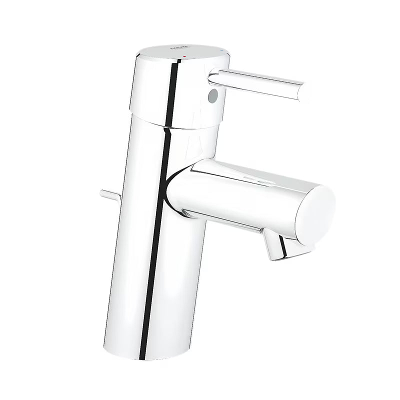 Chromuotas praustuvo maišytuvas Grohe Concetto New su svirtiniu valdymu ir snapu.