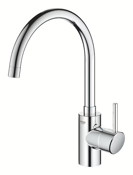 Chromuotas virtuvinis maišytuvas Grohe Concetto New su aukštu pasukamu snapu