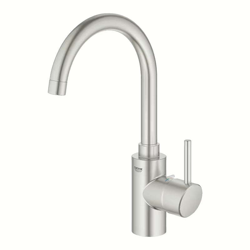 Virtuvinis maišytuvas Grohe Concetto New su aukštu pasukamu snapu, supersteel apdailos.