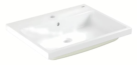 Įmontuojamas įleidžiamas praustuvas Grohe Cube Ceramic ant stalviršio, spalva – alpine white