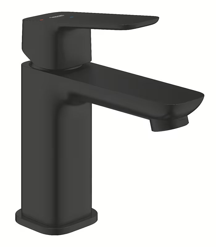 Grohe Cubeo praustuvo svirtinis maišytuvas, matinės juodos spalvos su click-clack