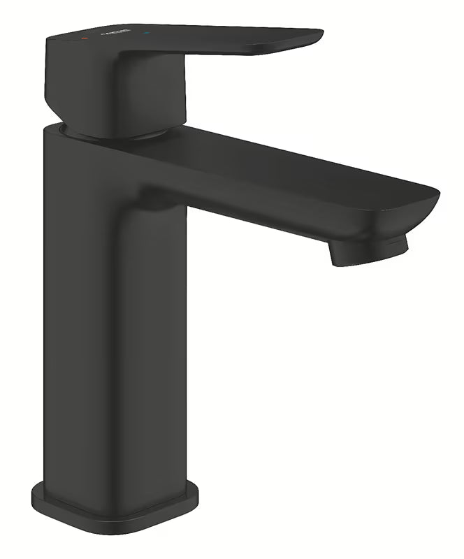 Grohe Cubeo praustuvo svirtinis maišytuvas, juodos matinės apdailos su click-clack
