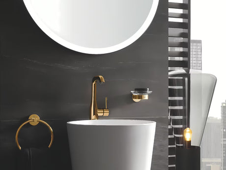 Grohe Essence svirtinis stovintis praustuvo maišytuvas su praustuvo dugno vožtuvas, apdaila – cool sunrise