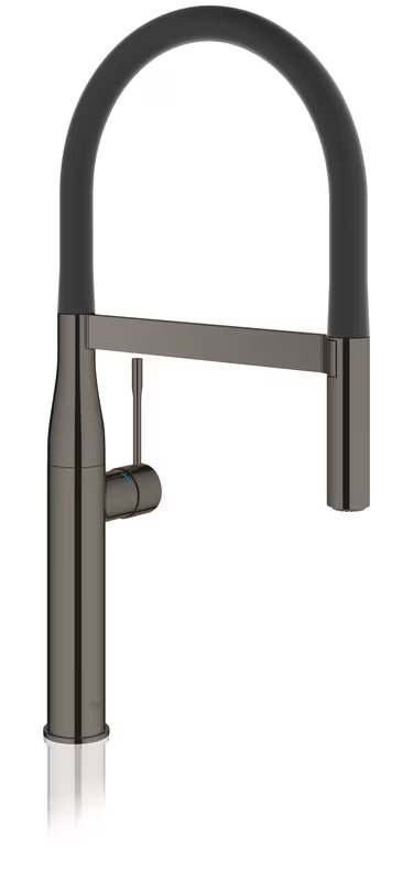 Virtuvinis maišytuvas Grohe Essence Professional, hard graphite apdailos, su ištraukiama dušeline žarna ir pasukamu snapu
