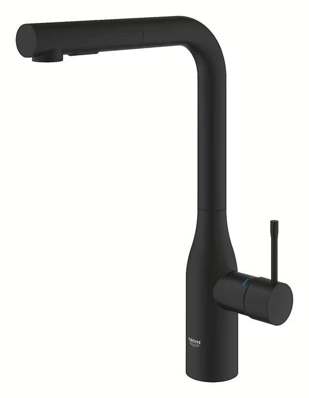 Grohe Essence virtuvinis maišytuvas su ištraukiamu dušeliu matinės phantom black apdailos