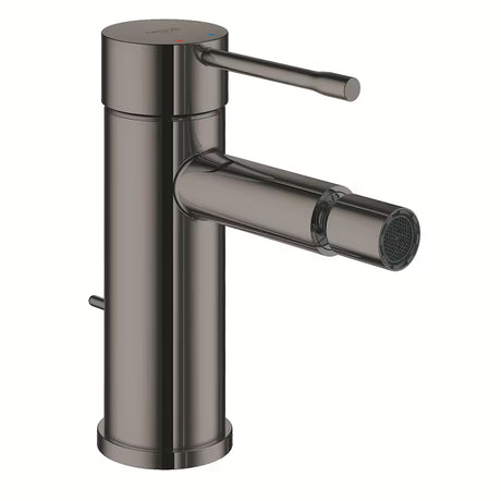 Bidė maišytuvas svirtinis baterie Grohe Essence, Hard Graphite su praustuvo dugno vožtuvas apdailos.
