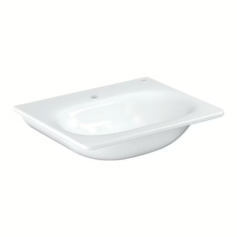 Pakabinami keraminis praustuvas Grohe Essence Ceramic 600 x 485 mm baltos spalvos Alpine White su plonu kraštu