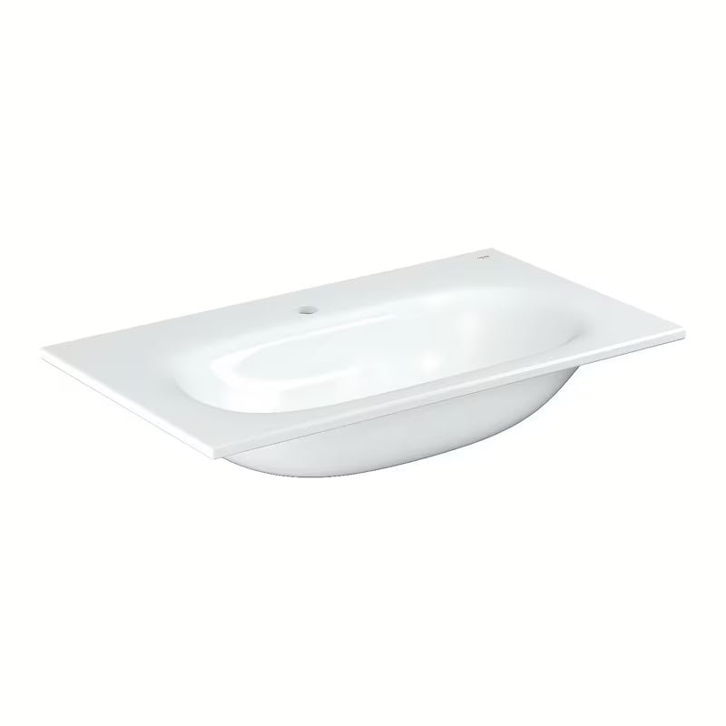 Pakabinami įleidžiamas praustuvas Grohe Essence Ceramic 800x460 mm iš baltos keramikos Alpine White.