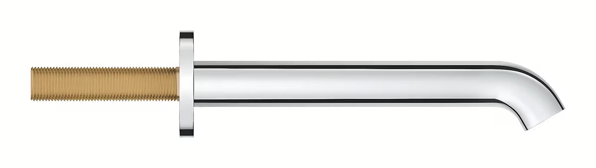 Chromuotas vonios snapas Grohe Essence New pro, montuojamas ant sienos, su aeratoriumi.