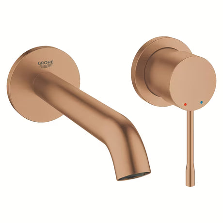 Potinkinė praustuvo maišytuvas Grohe Essence New, brushed warm sunset apdaila, skirta pro montavimui ant sienos