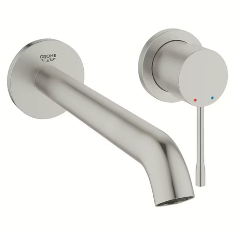 Potinkinė praustuvo maišytuvas Grohe Essence New, apdaila supersteel, pro montuojamas ant sienos